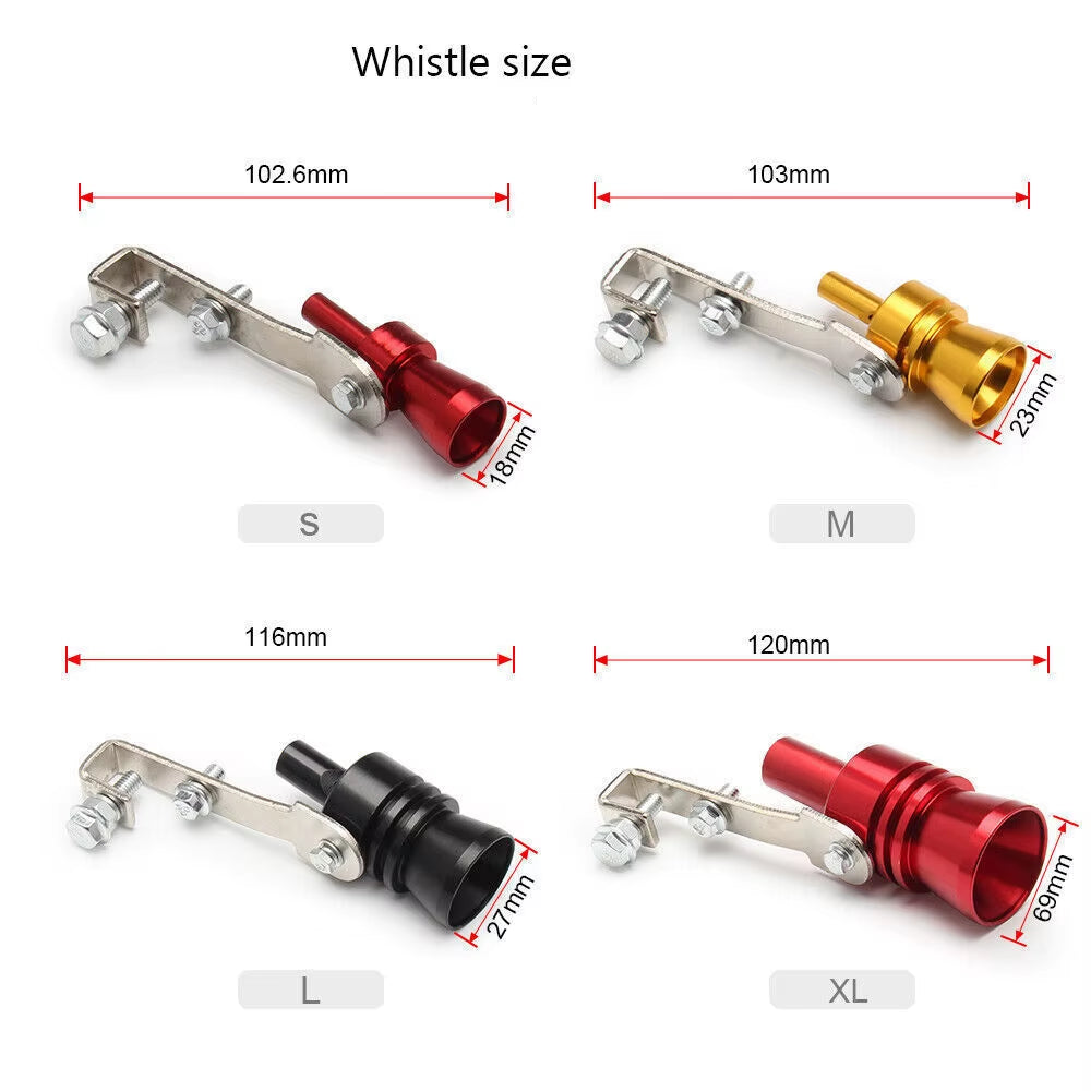 Universal Turbo Sound Exhaust Muffler Pipe Whistle Car Oversized Roar Maker S-XL